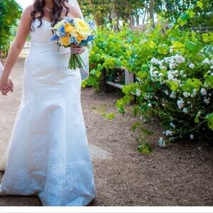 Elegant Champagne Wedding Dress